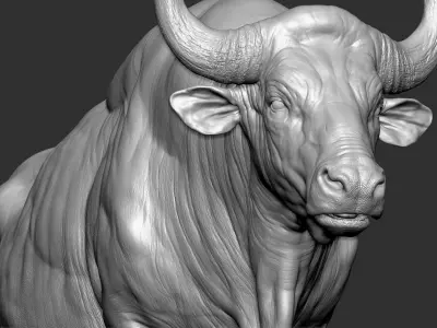  Gaur Bos gaurus VFX most Zbrush Sculpture Digitale 