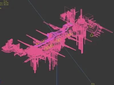 Spaceship - port of call 3D model