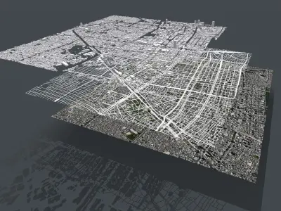 Cityscape Nagoya Japan 3D model