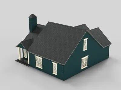 British House Design 05T3 Low-poly 3D model