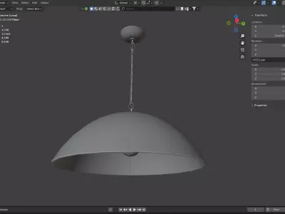 ELLIOT PENDANT Low-poly 3D model