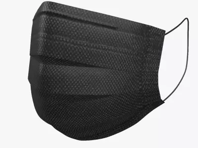 3 layer Disposable Mask PBR Low-poly 3D model