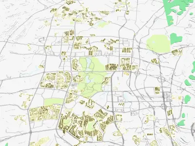 GuiYang City urban planning maquett  building   3D Topography 3D model