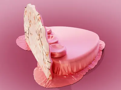 3D Model of Barbie Luxury Bed  3D model