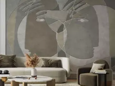 Abstract Faces Dual Portrait  Texture