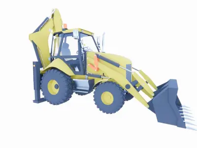 excavator-wiper backhoe 3D print model
