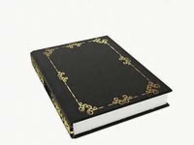 Black Cover Rigged and Animated Book Low Poly 3D Model