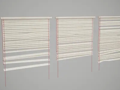 Broken Window Blinds Low-poly 3D model