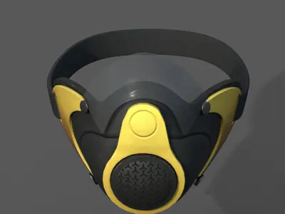 Gas mask protection futuristic technology fantasy 3d  Low-poly 3D model