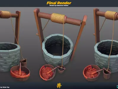 Ancient Chinese Well 3D model