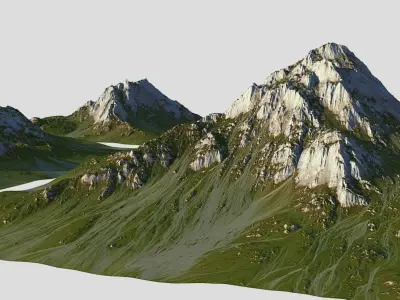 Green Mountain Pack Low-poly 3D model