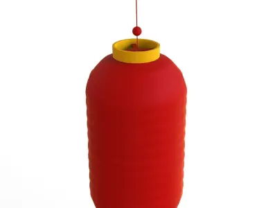 Paper Lantern v002 Free low-poly 3D model