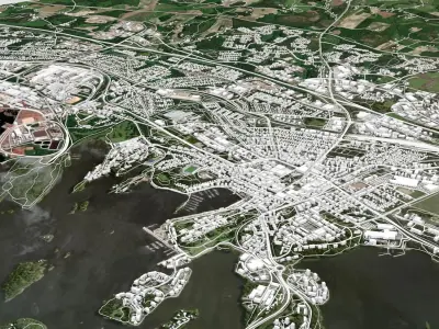 Cityscape Lappeenranta Finland 3D model