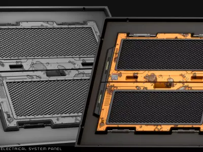PBR Material -Electrical System Panel  Texture
