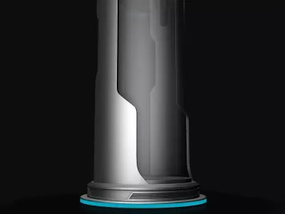 Sci Fi Liquid Cylinder 3D model get