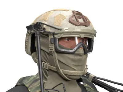 OPS CORE STEP IN PROTECTION GOGGLES Low-poly 3D model