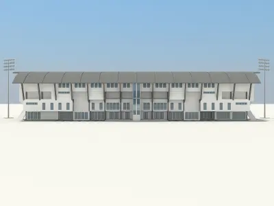 Stadium with seats 3D model