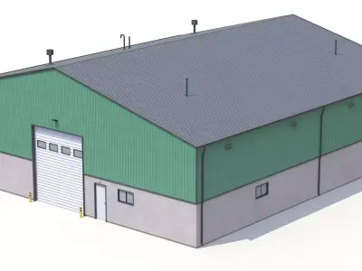 28 PBR Industrial Buildings Collection 3D Model Pack