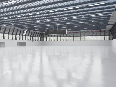 Exhibition Hall Interior 4 Low-poly 3D model