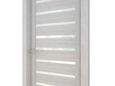 Door-082 interior door with glass panel 3D model