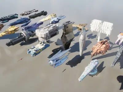 AI ships set 1 3D model
