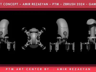 Crab Robot Concept PTM - Amir Rezaeyan 3D model