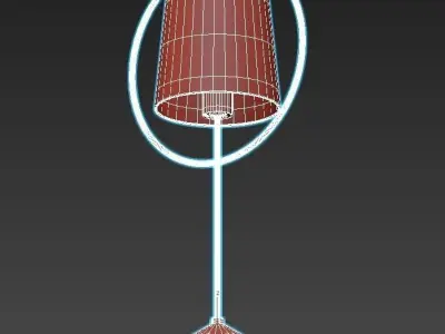 SOLEIL table lamp with circular base and shade 3D model