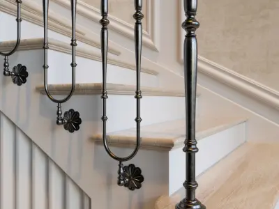 Classic stairs 5 3D model