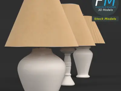Abat-jours 3 lamps 3D model