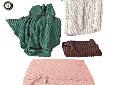 Set of blankets 3D model
