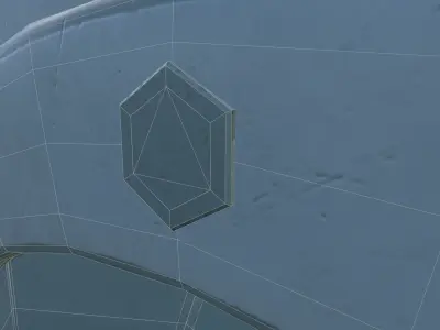 Sci-Fi Air-went Low-poly 3D model