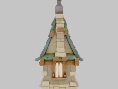 Enchanted Cottage 3D Model Low-poly 3D model
