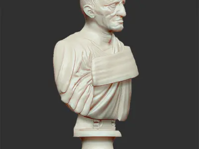 Printable bust of Marcus Porcius Cato the Censor 3D print model