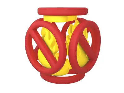 No Fire Icon V2 004 Low-poly 3D model