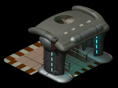 Machinery - Garage Entrance 01 3D model