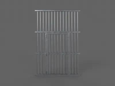 PBR Door Prison Cell 1 Low-poly 3D model