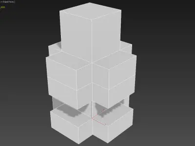 Xmas Tree Voxel - 1 Free low-poly 3D model