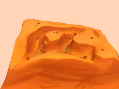 Canyon - Hand Painted Low-poly 3D model