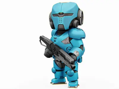 TOON TROOPER ELIOT   RIGGED 3D model