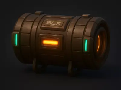 sci-fi energy barrel  3D model
