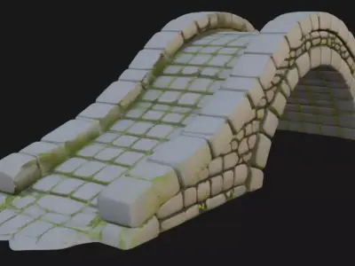 Old Stone Bridge 3d Model 3D model