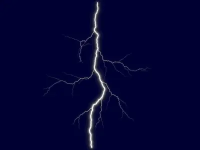 Realistic 3D Lightning CG-04 Low-poly 3D model