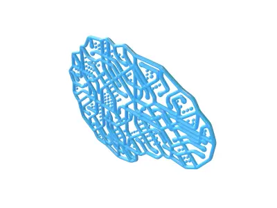 Electronic Circuit Brain v1 002 3D model