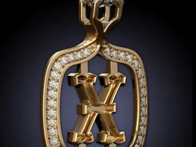 X Letter Pendant 3D print model purchase