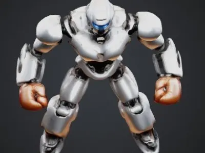 Battle boxer robot 3D model