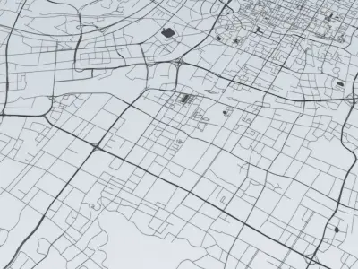 Suzhou Road Network and Streets 3D model