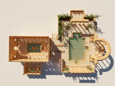 ancient bath 3D model