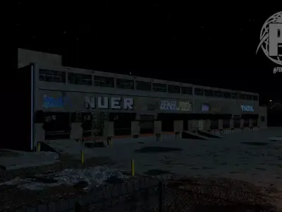 Warehouse Environment Low-poly 3D model