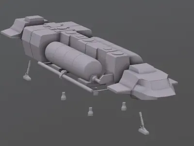 Visitors starships transport tanker pack Printable 3D print model
