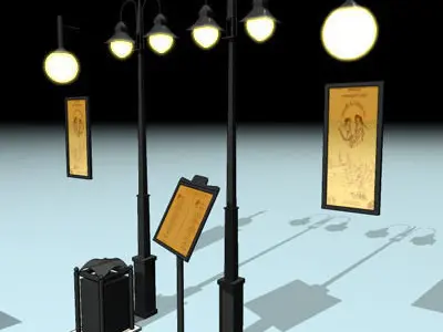 cafe restaurant tools 3D model